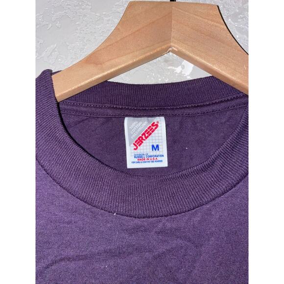 Vintage Horse Shirt Horses Mis Print Purple Tee Purple Misprint VTG 90s Medium - Picture 5 of 8